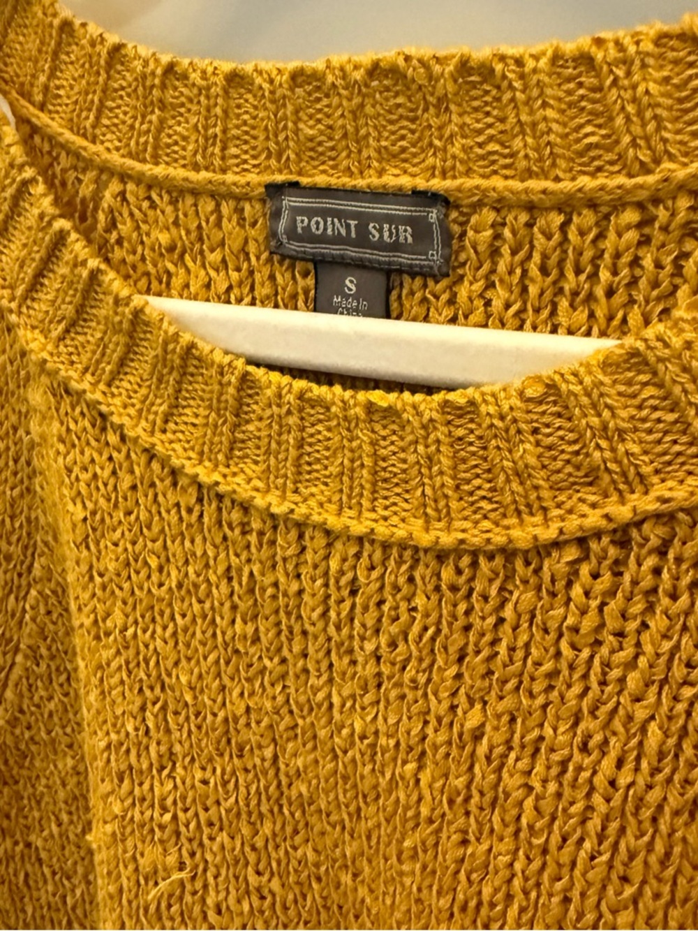 Point Sur Mustard Knit Tank 🍂 Textured Sweater Halter Top Small
